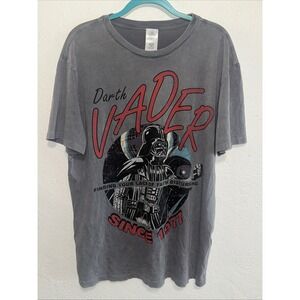 NWT Disney Store Grey Star Wars Darth Vader T-Shirt Women's Large Death Star NEW